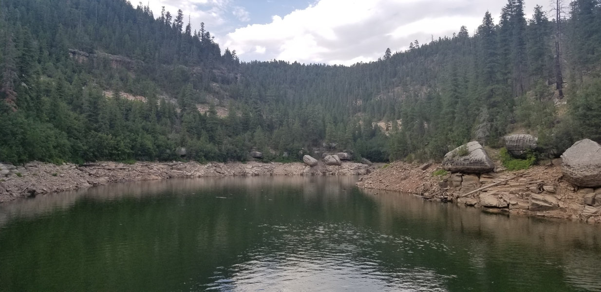 Paddling on the glassy water at Blue Ridge Reservoir
