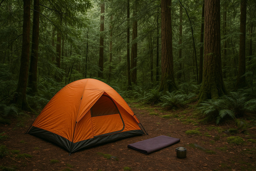 ‘Ōhi‘a forest and lava textures at Hawai‘i Volcanoes NP