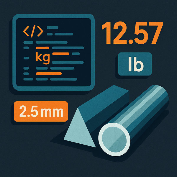 Sheet Metal Weight Calculator interface